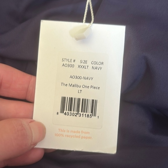 Andie The Malibu One Piece LT Swimsuit Navy size XXXL Tall NWT long torso - Picture 6 of 7